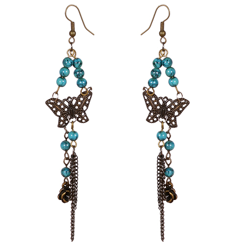 Ohrringe, Ohrhänger, Vintage Look, Ohrschmuck, Modeschmuck, 6222 - zum Schließen ins Bild klicken